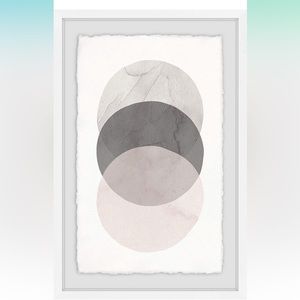Marmont Hill Three Circles Giclee Print Framed Wall Art 16x20